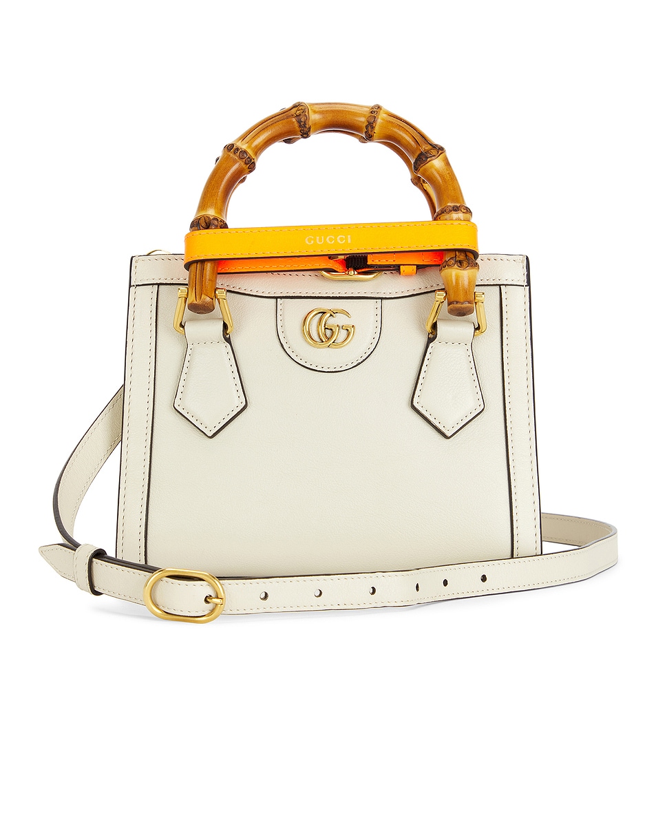 Image 1 of FWRD Renew Gucci Diana Bamboo 2 Way Handbag in Ivory