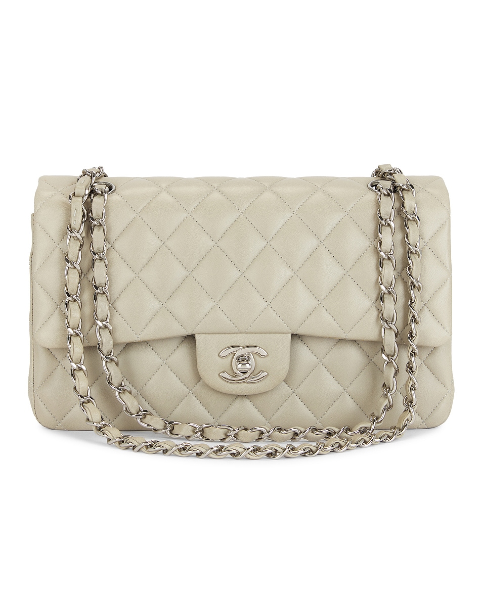 Image 1 of FWRD Renew Chanel Matelasse Chain Turnlock Shoulder Bag in Grey