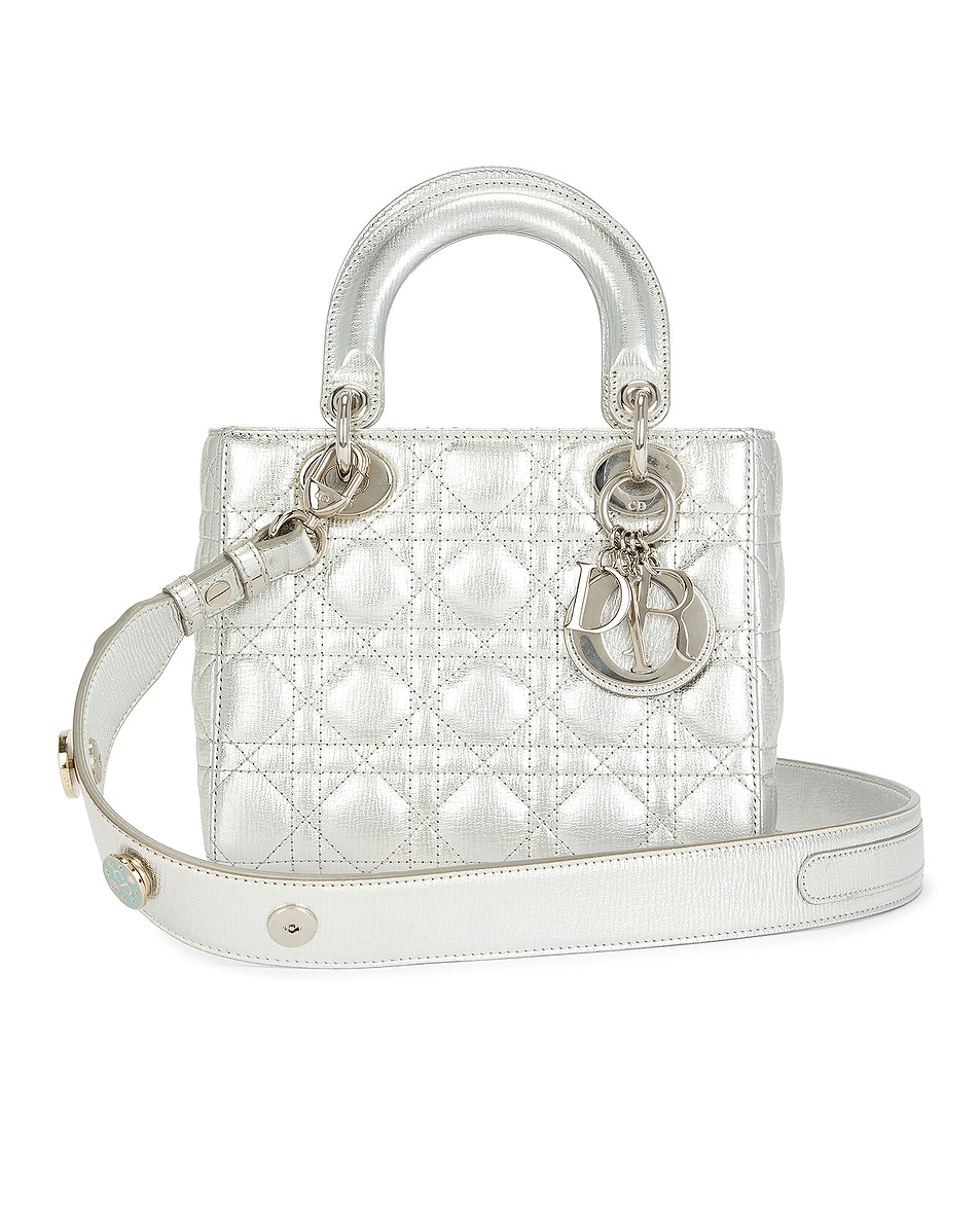 Image 1 of FWRD Renew Dior Cannage Lady Handbag in Silver