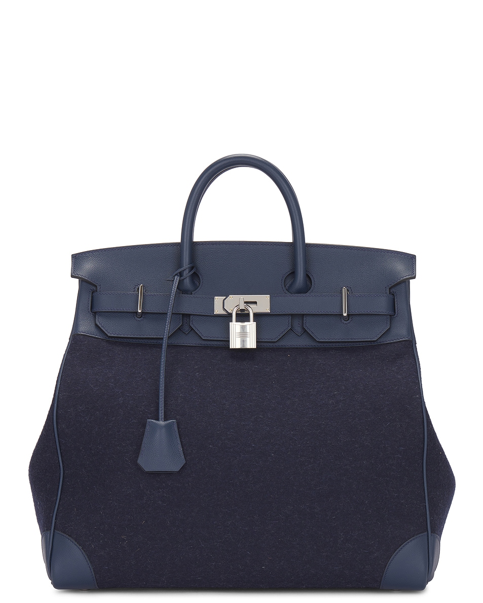 Image 1 of FWRD Renew Hermes Haut A Courroies 40 Handbag in Blue