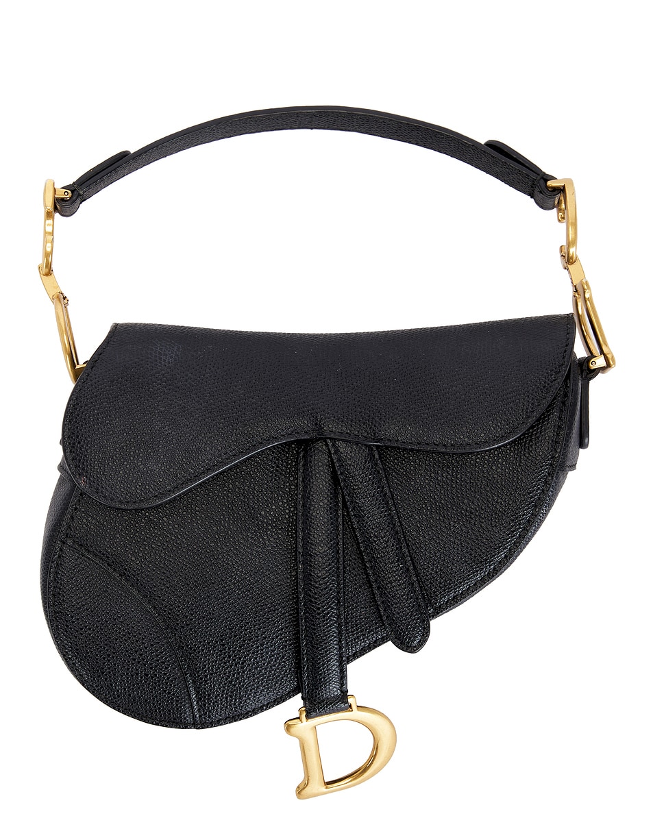 Image 1 of FWRD Renew Dior Saddle Bag in Black