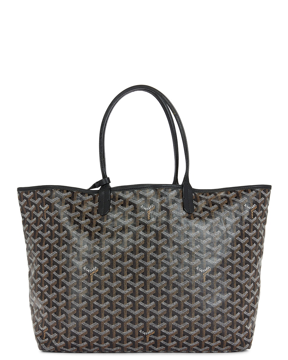 Image 1 of FWRD Renew Goyard Saint Louis PM Coated Canvas Tote Bag in Black