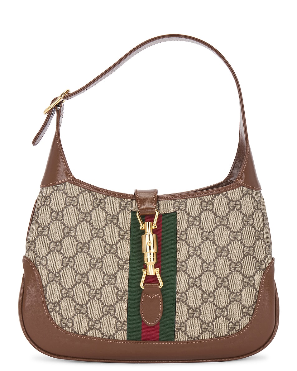 Image 1 of FWRD Renew Gucci GG Jackie Shoulder Bag in Brown