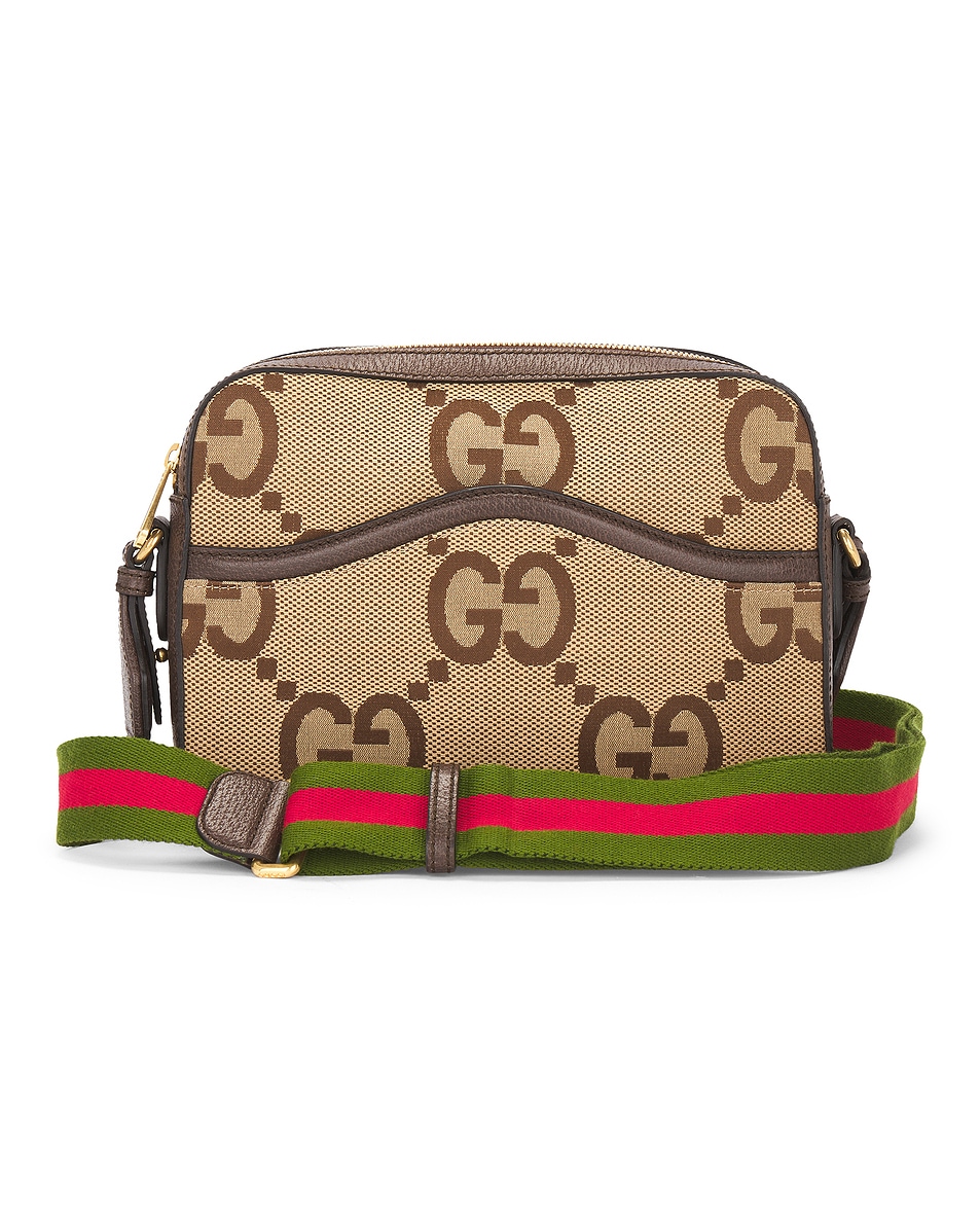 Image 1 of FWRD Renew Gucci Jumbo GG Canvas Messenger Bag in Brown