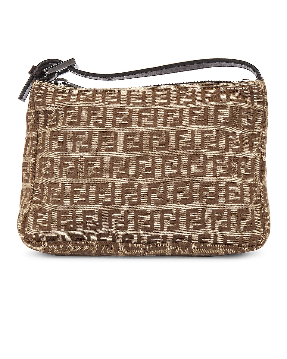Image 1 of FWRD Renew Fendi Zucca Shoulder Bag in Brown
