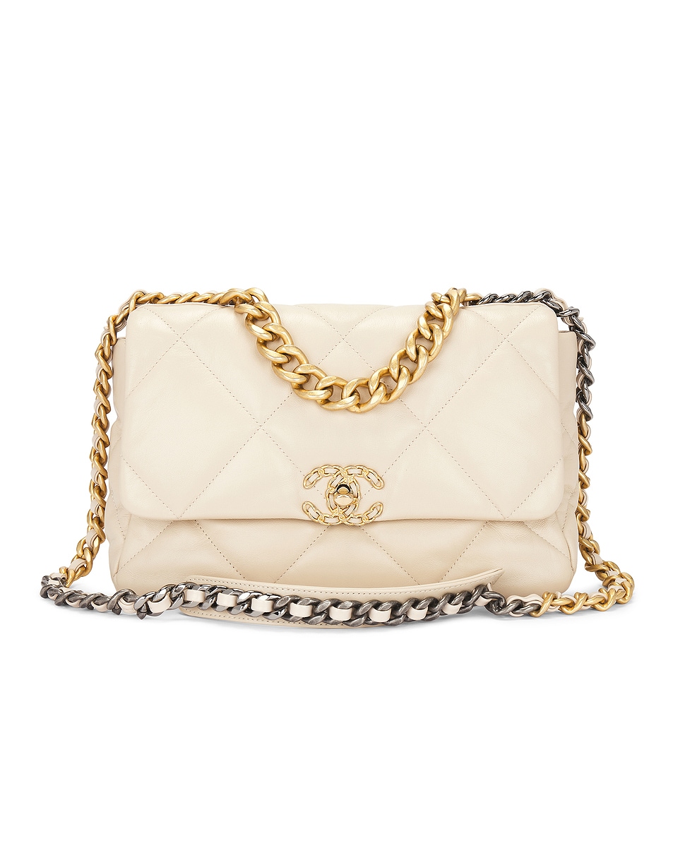 Image 1 of FWRD Renew Chanel Matelasse Chain Shoulder Bag in White