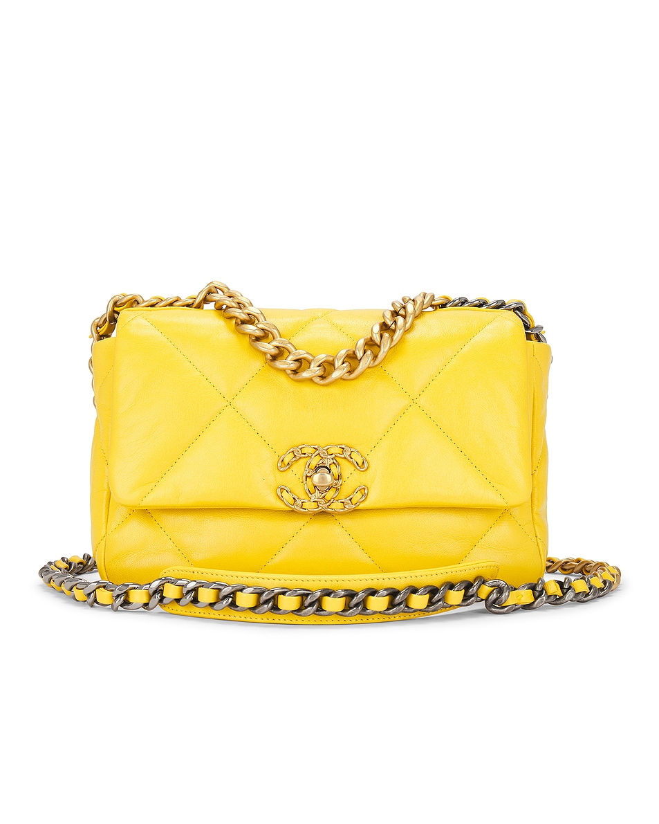 Image 1 of FWRD Renew Chanel Matelasse Chain Shoulder Bag in Yellow