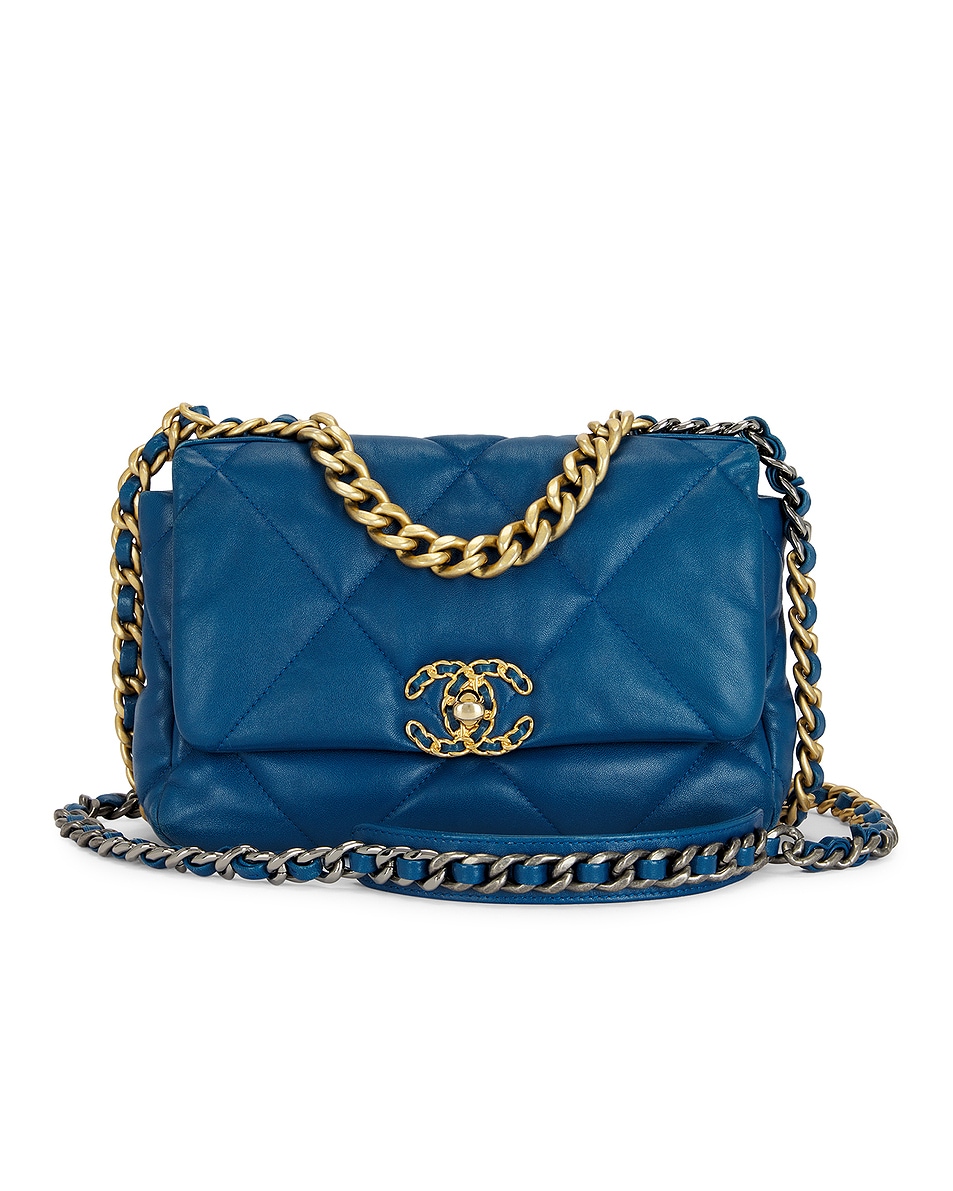 Image 1 of FWRD Renew Chanel Matelasse Chain Shoulder Bag in Blue