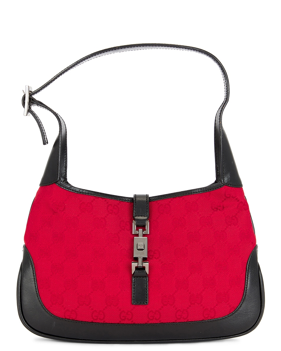 Image 1 of FWRD Renew Gucci Jackie Shoulder Bag in Red