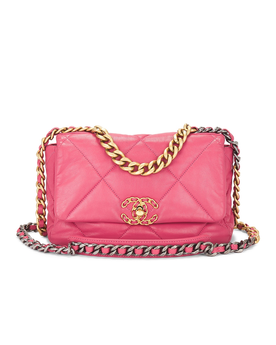 Image 1 of FWRD Renew Chanel Matelasse Lambskin Chain Shoulder Bag in Pink