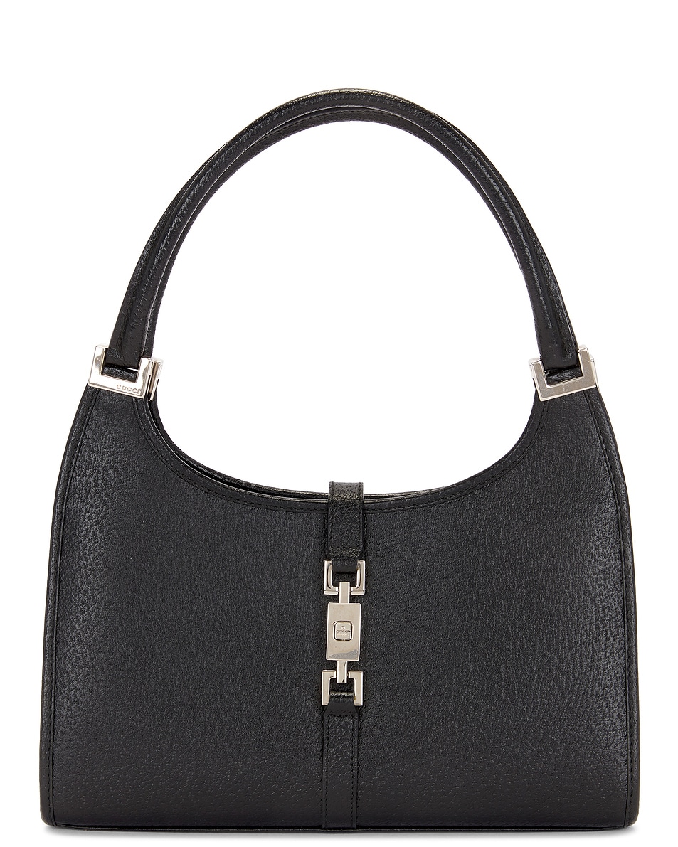 Image 1 of FWRD Renew Gucci Jackie Leather Shoulder Bag in Black