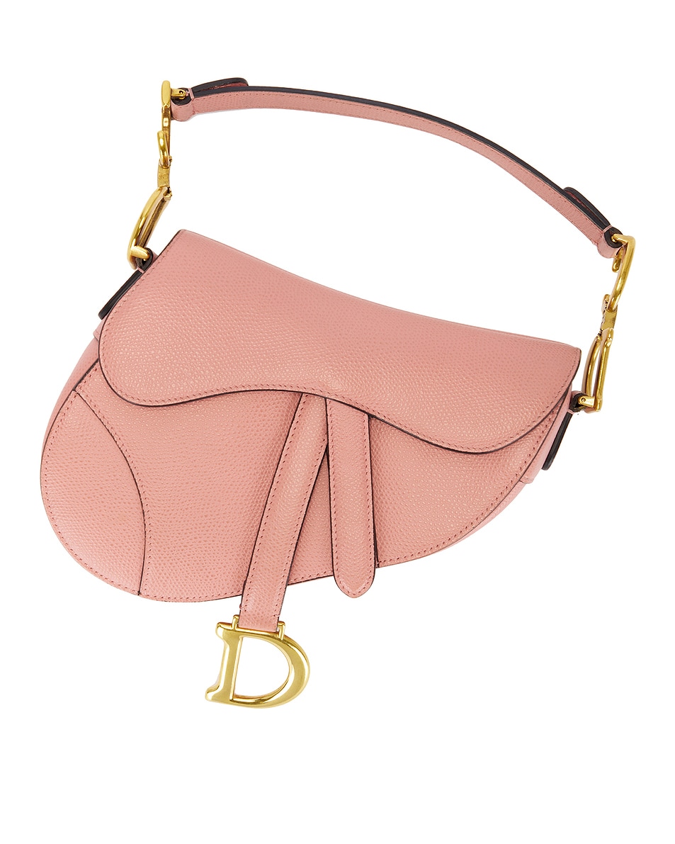 Image 1 of FWRD Renew Dior Leather Saddle Bag in Pink