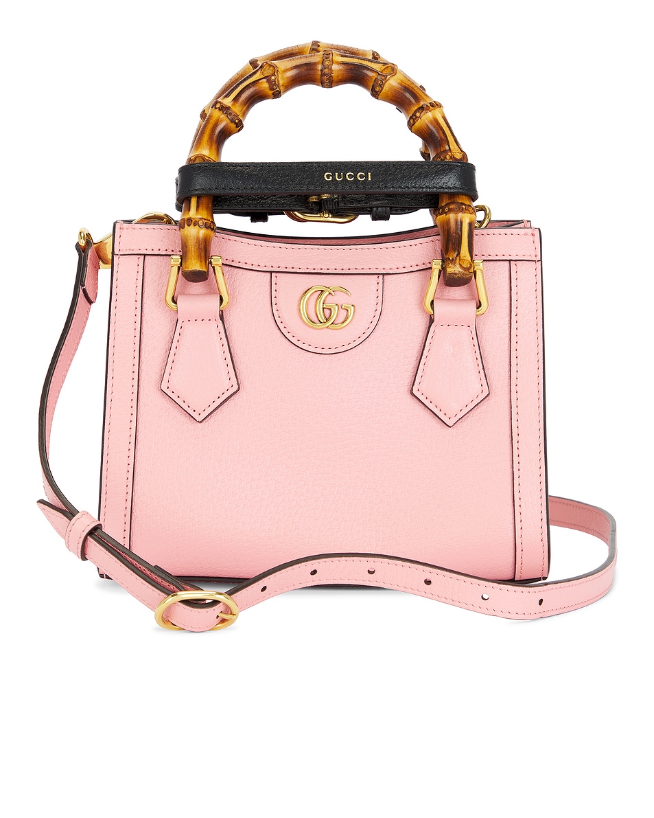 Image 1 of FWRD Renew Gucci Diana Bamboo 2 Way Handbag in Pink