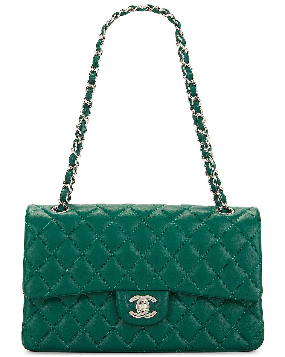FWRD Renew Chanel Medium Double Flap Bag in Green FWRD