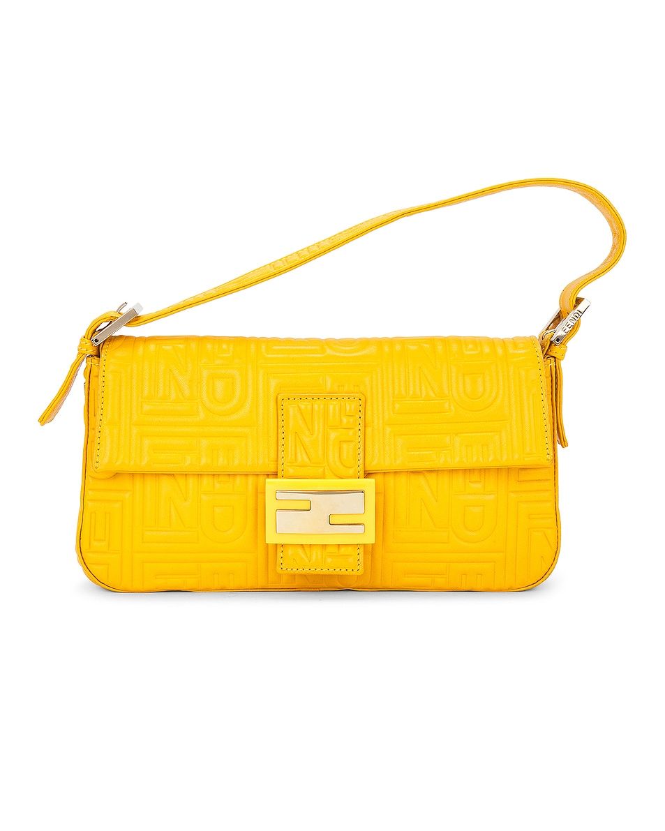 Image 1 of FWRD Renew Fendi Baguette Shoulder Bag in Yellow