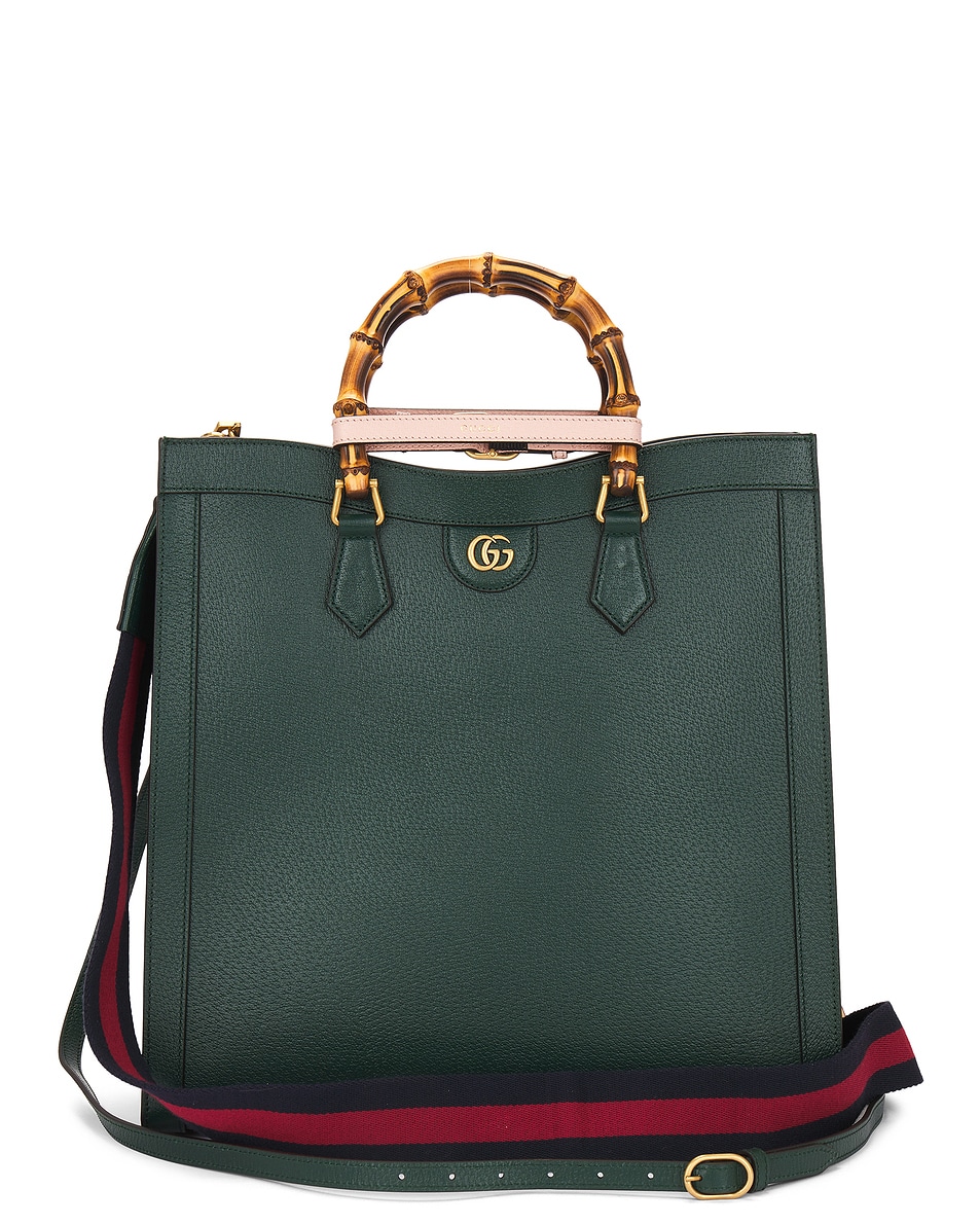 Image 1 of FWRD Renew Gucci Diana Handbag in Black