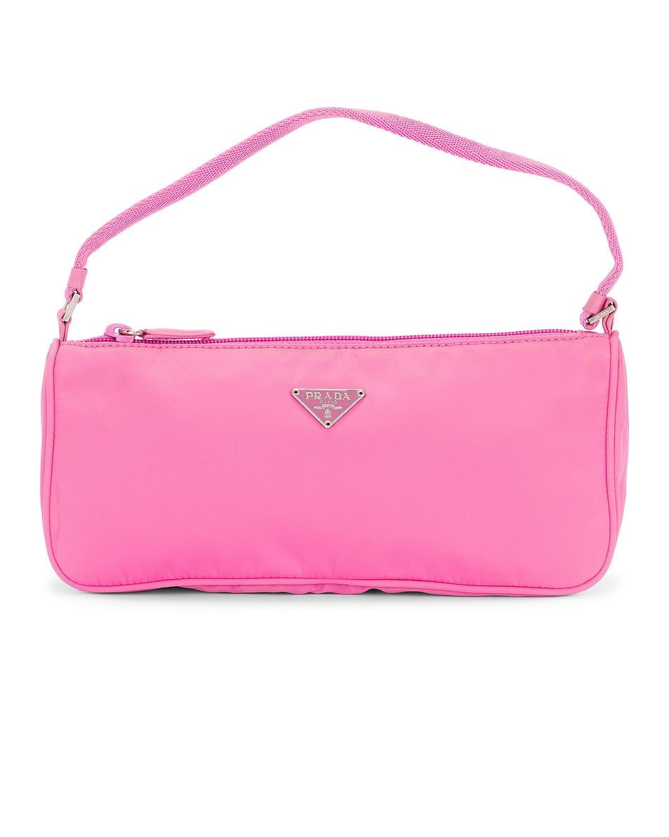 Image 1 of FWRD Renew Prada Nylon Shoulder Bag in Pink