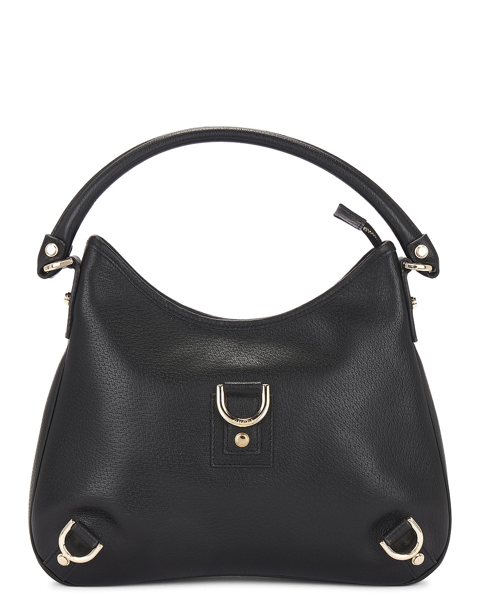 Image 1 of FWRD Renew Gucci Leather Shoulder Bag in Black