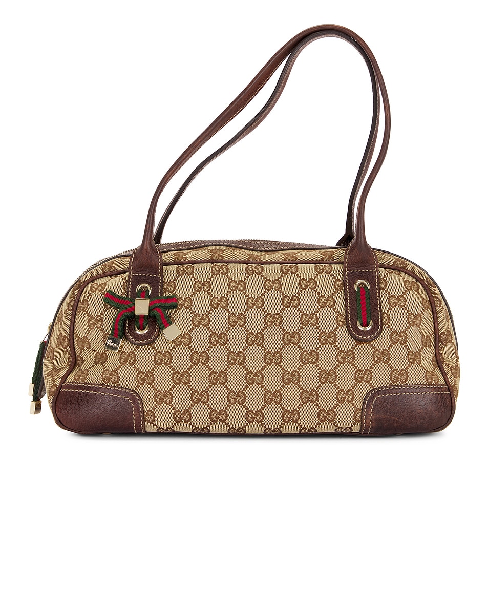 Image 1 of FWRD Renew Gucci GG Canvas Shoulder Bag in Beige