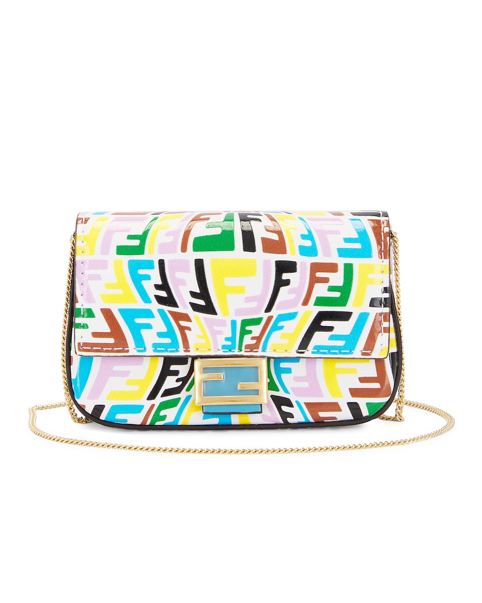 Image 1 of FWRD Renew Fendi Mama FF Vertigo Fish Eye Nano Shoulder Bag in Multi