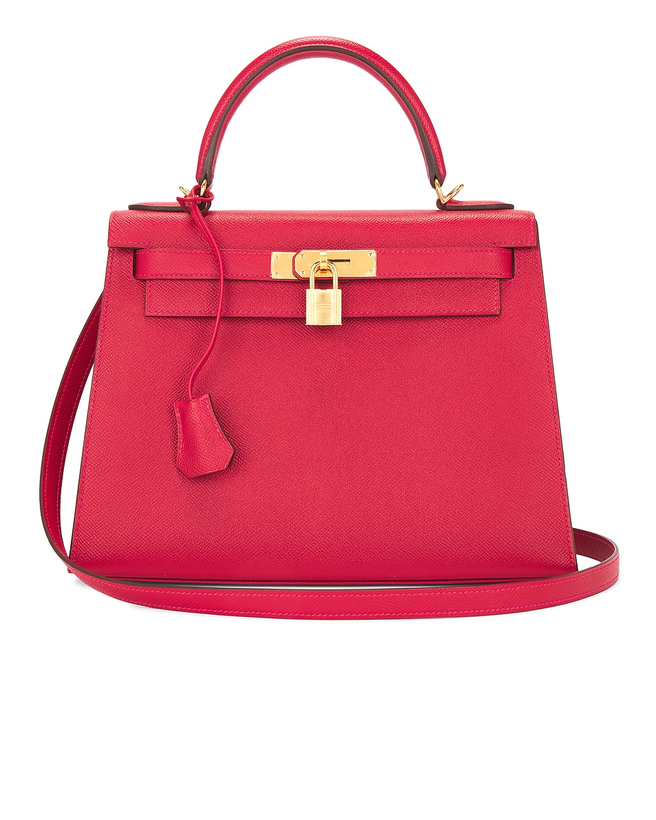 Image 1 of FWRD Renew Hermes Kelly 28 Handbag in Red