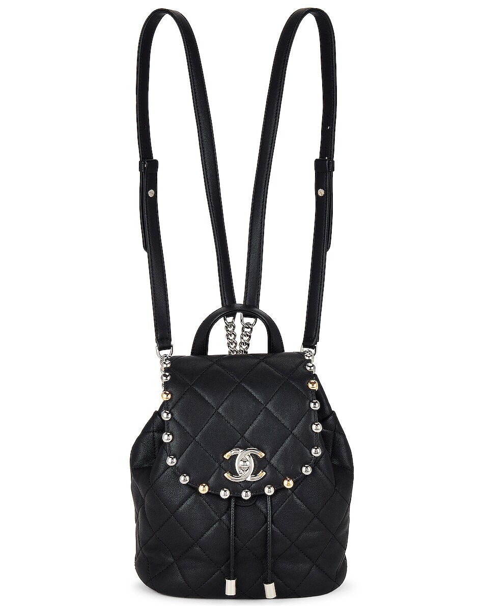 Image 1 of FWRD Renew Chanel Metallic Bubble Backpack in Black