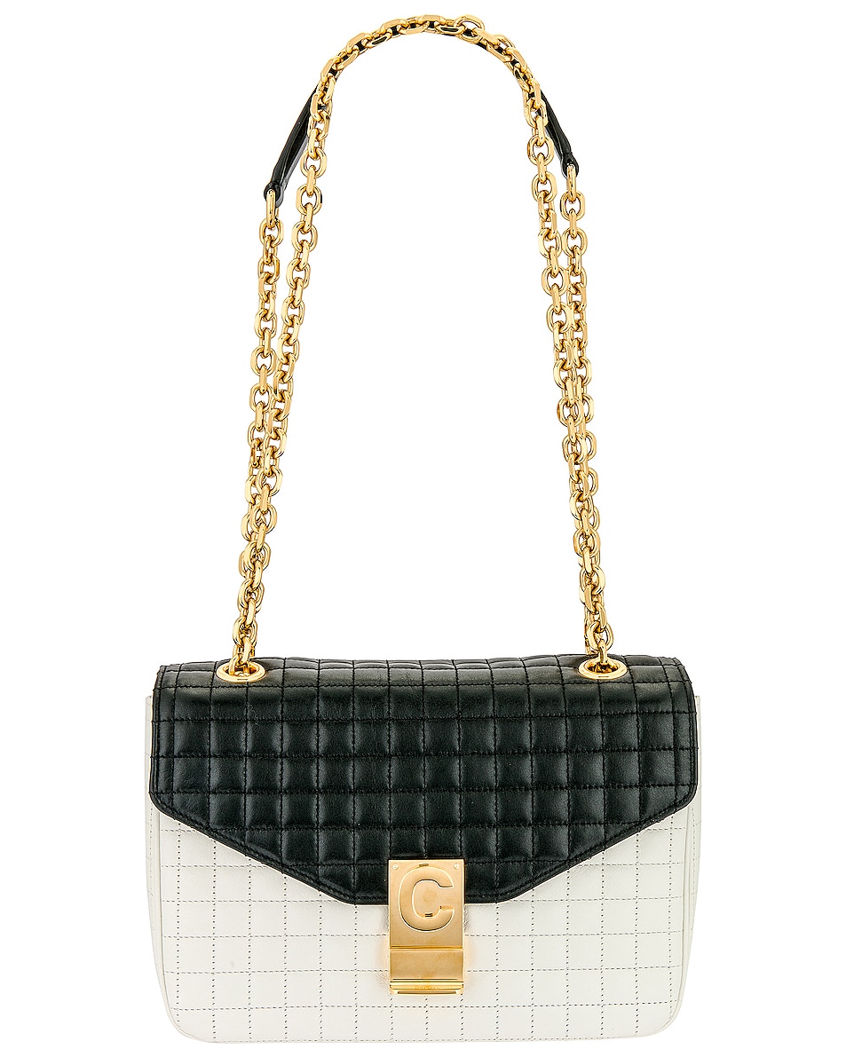 Image 1 of FWRD Renew Celine Quilted C Bag in Black,White