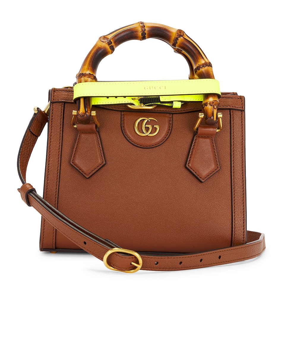 Image 1 of FWRD Renew Gucci Bamboo Diana 2 Way Handbag in Brown