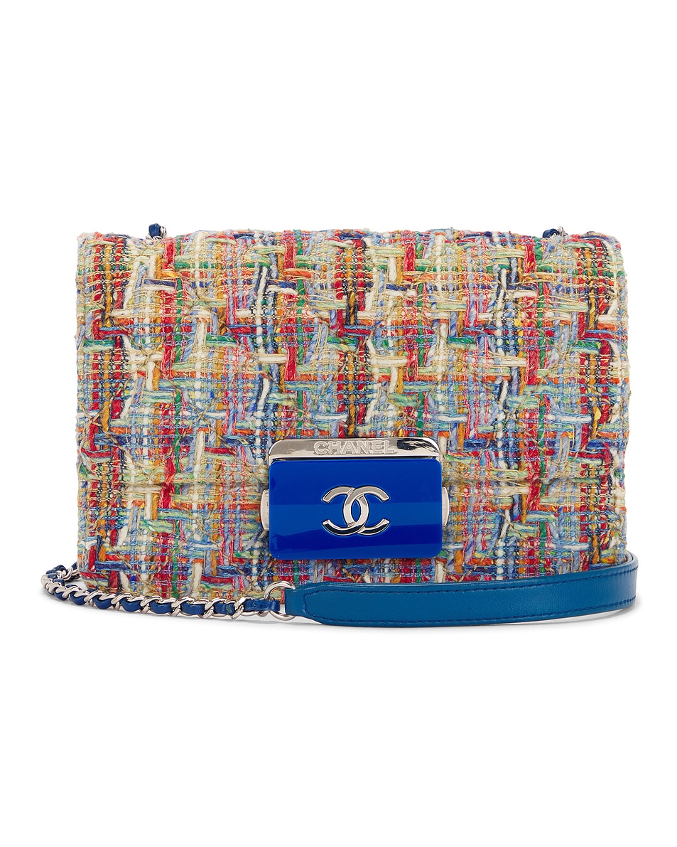 Image 1 of FWRD Renew Chanel Tweed Chain Shoulder Bag in Multi