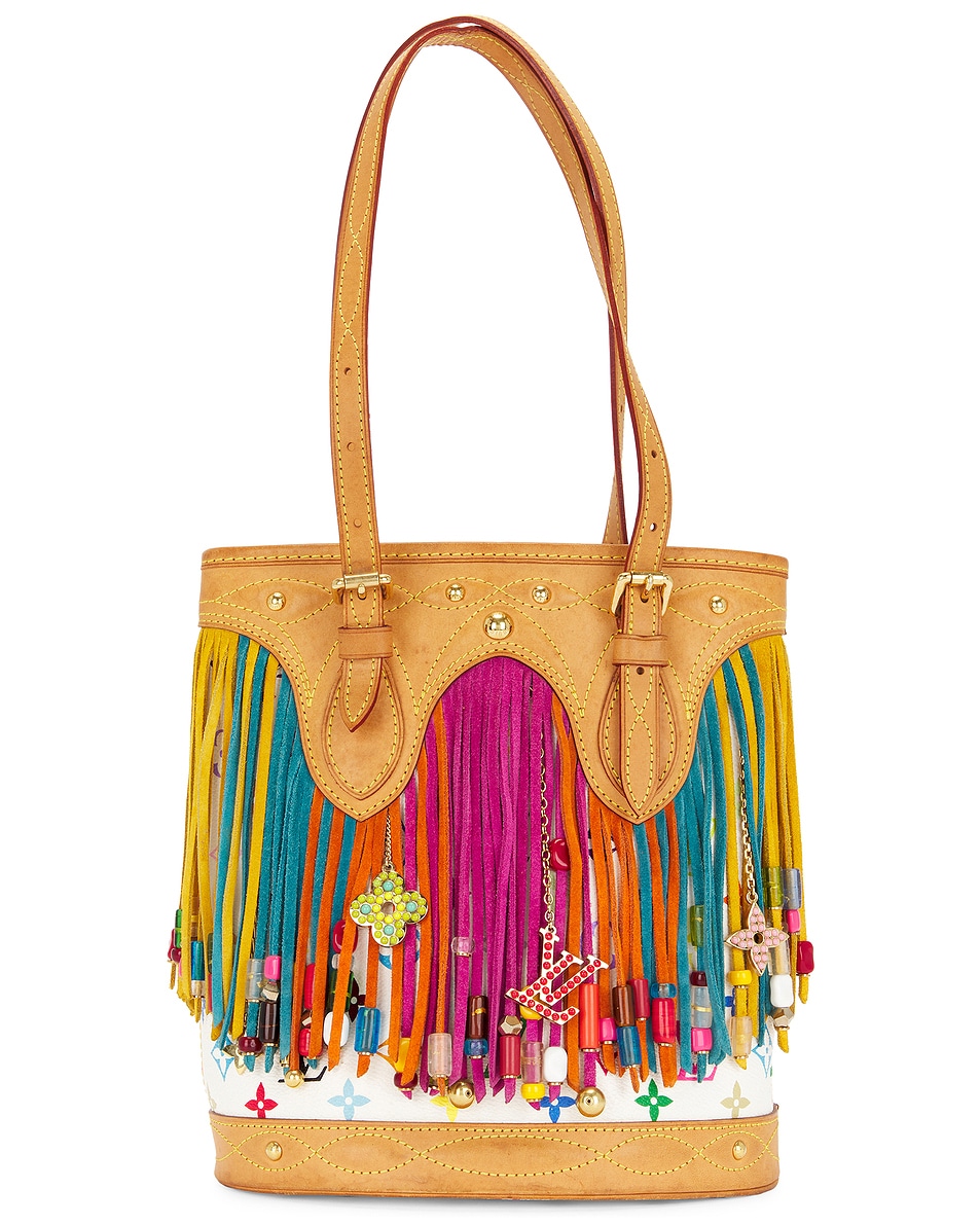 Image 1 of FWRD Renew Louis Vuitton X Murakami Monogram Fringe Bucket Bag in Multi