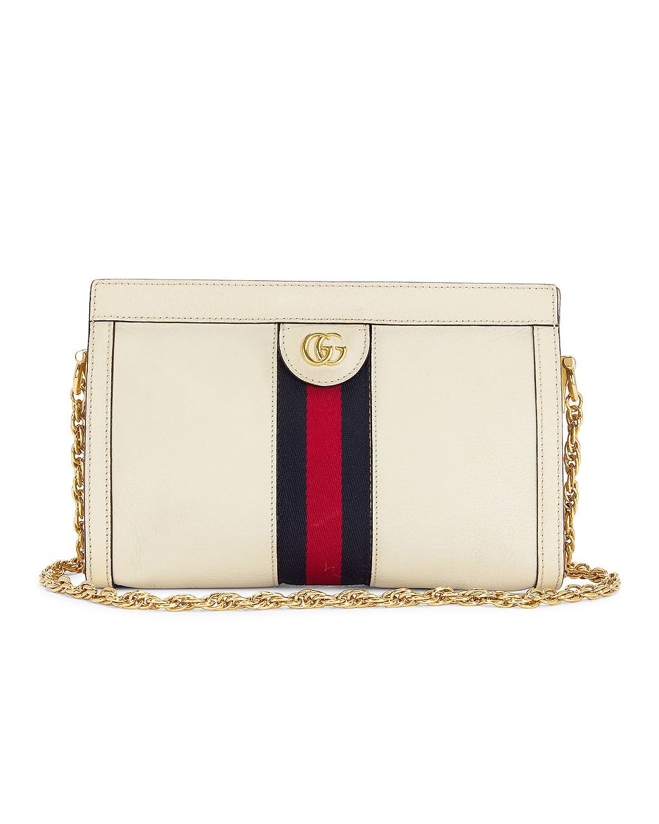 Image 1 of FWRD Renew Gucci Ophidia Chain Shoulder Bag in White