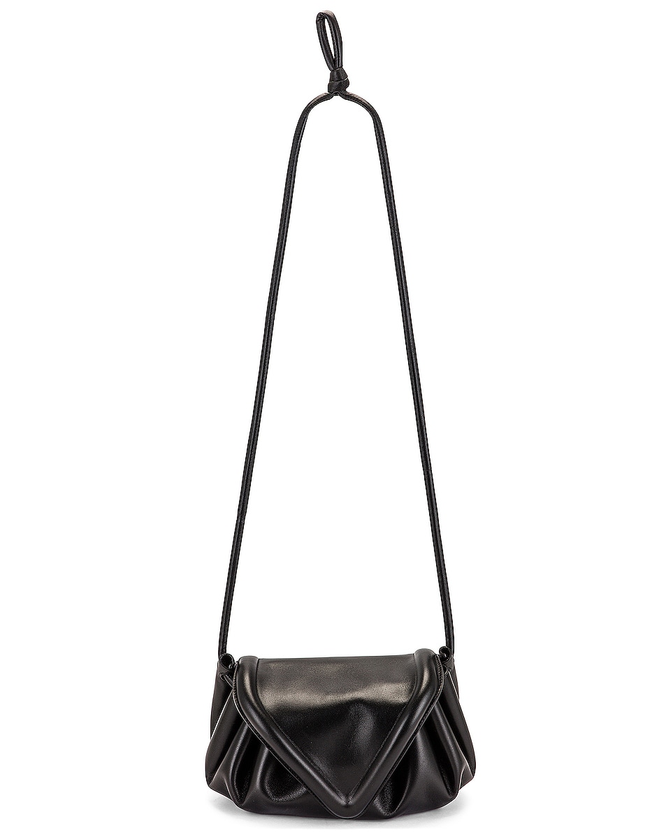 Image 1 of FWRD Renew Bottega Veneta Medium Beak Bag in Black & Gold