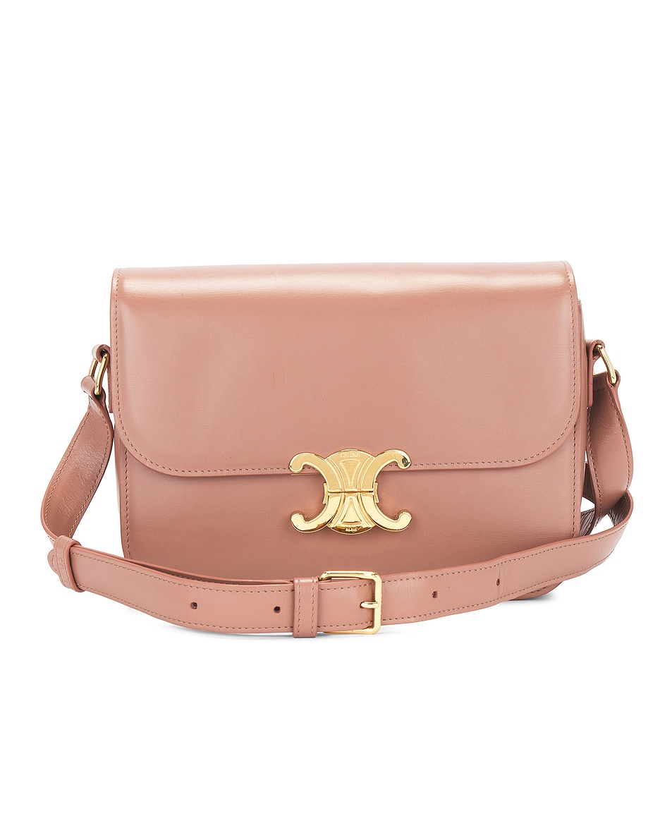 Image 1 of FWRD Renew Celine Triomphe Classique Shoulder Bag in Pink