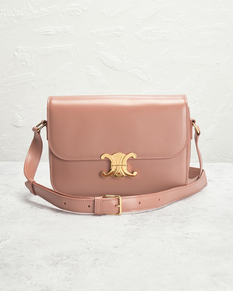 Image 2 of FWRD Renew Celine Classique Triomphe Shoulder Bag in Pink