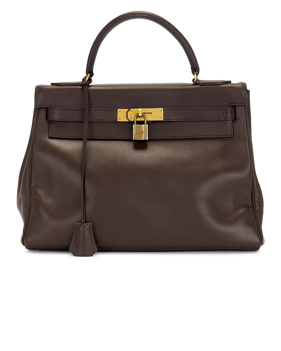 Image 1 of FWRD Renew Hermes Courchevel Kelly 32 Handbag in Brown