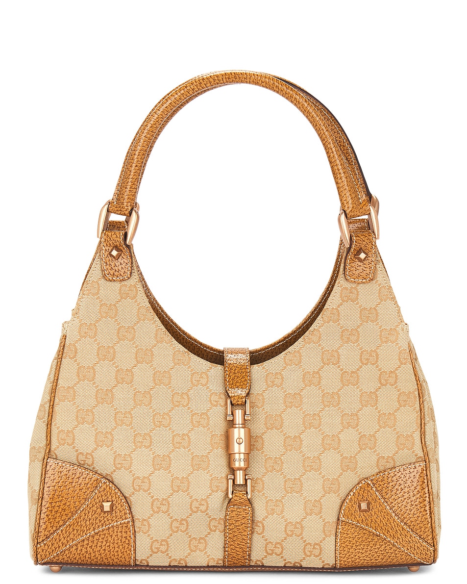 Image 1 of FWRD Renew Gucci GG Canvas Handbag in Beige