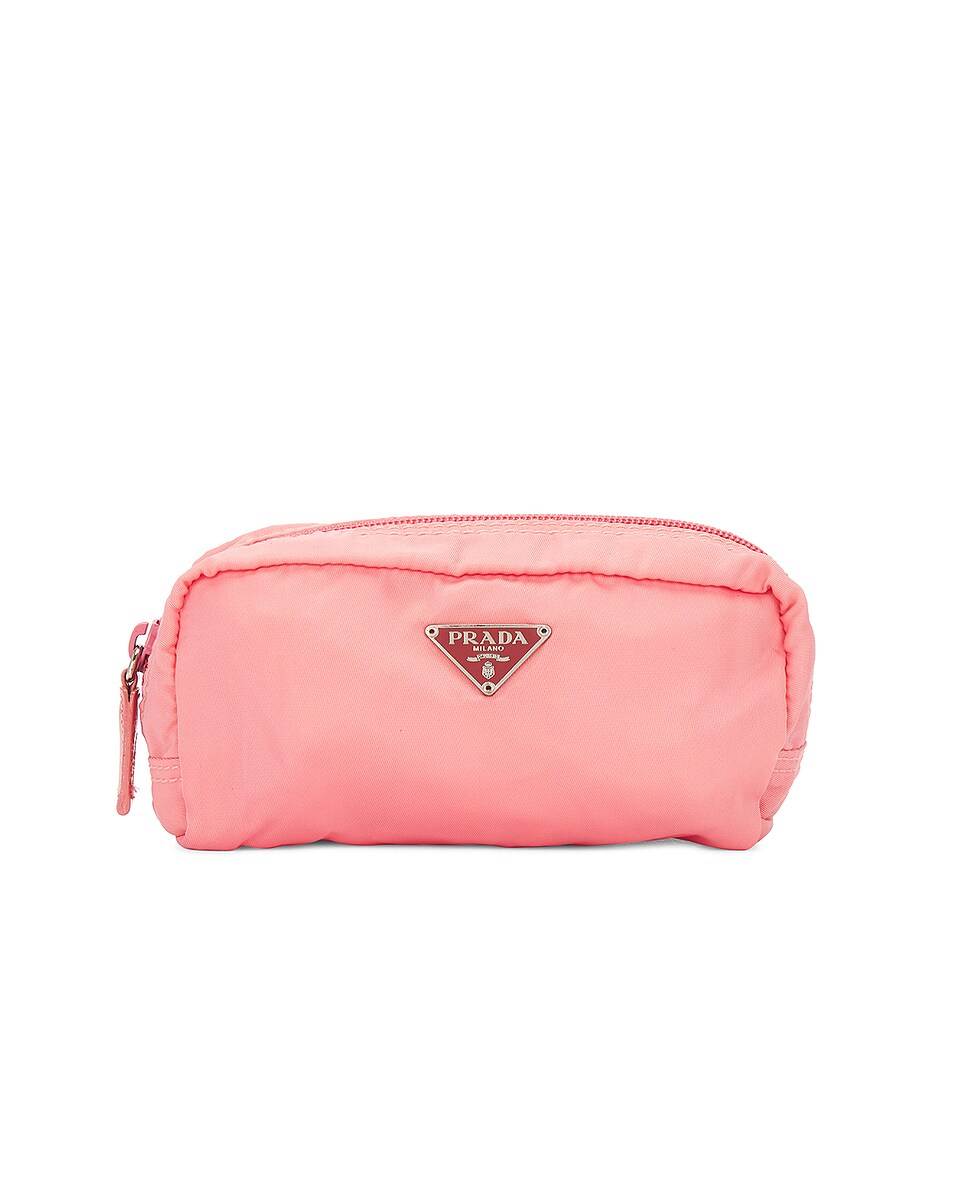 Image 1 of FWRD Renew Prada Nylon Pouch Bag in Pink