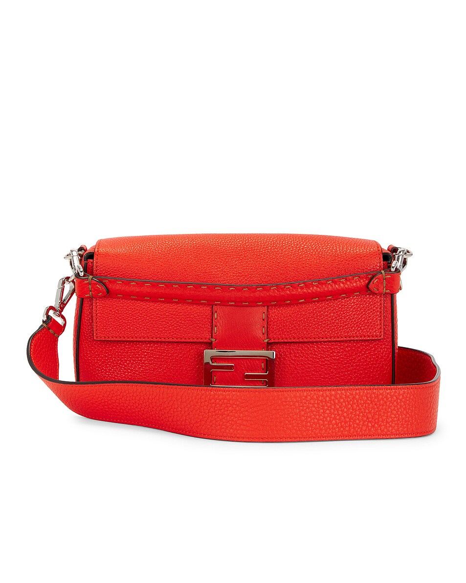 Image 1 of FWRD Renew Fendi Mama Baguette Selleria Shoulder Bag in Red
