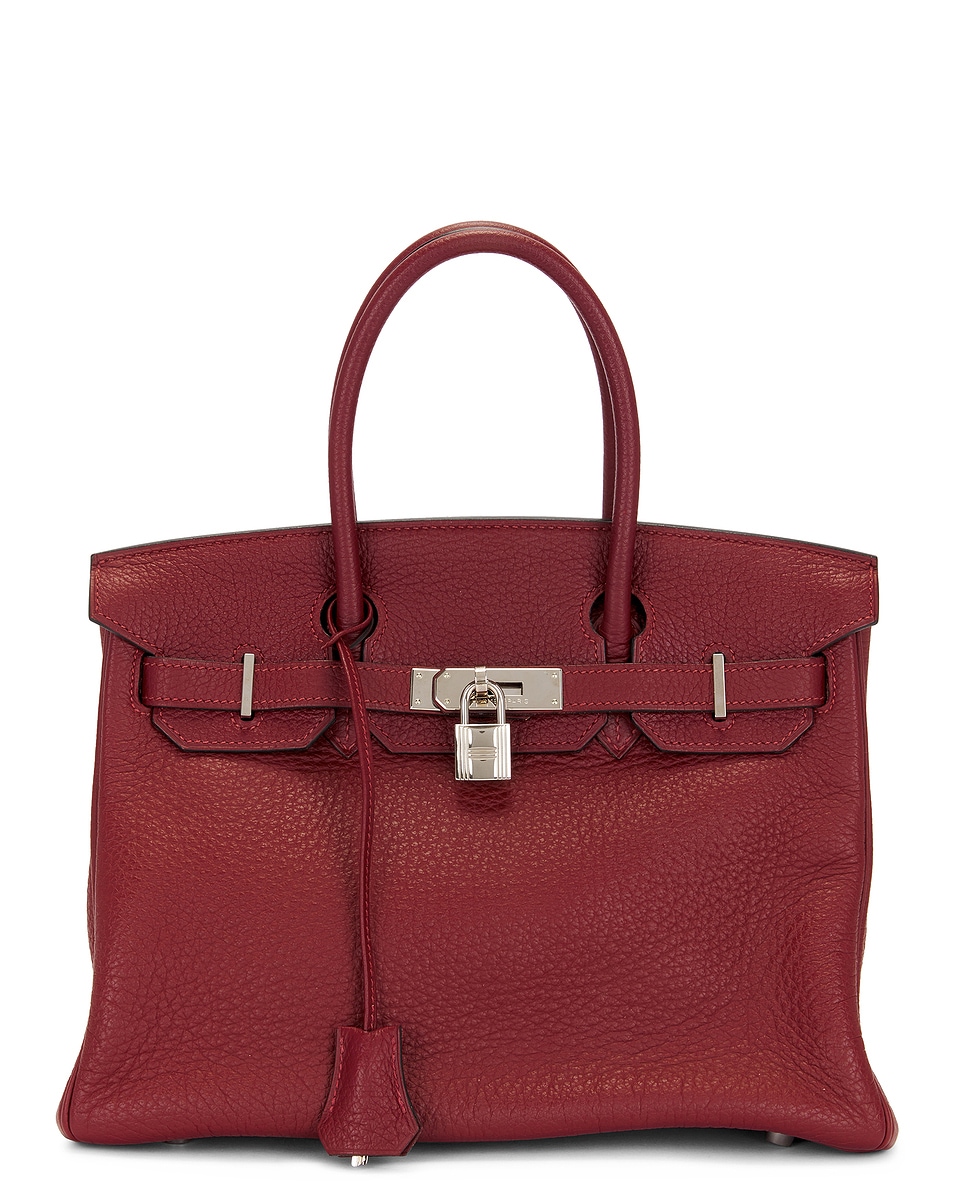 Image 1 of FWRD Renew Hermes Taurillon Birkin 30 Handbag in Rouge