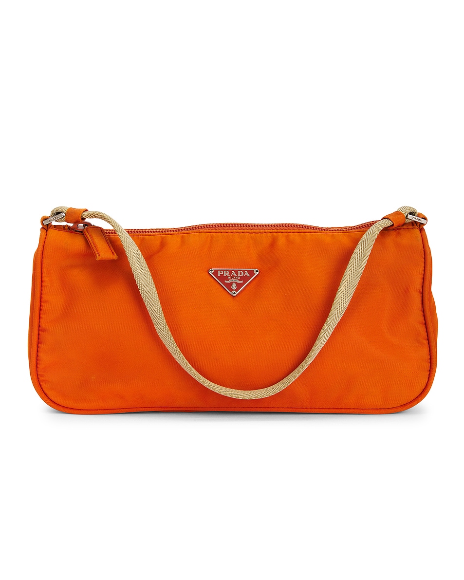 Image 1 of FWRD Renew Prada Nylon Shoulder Bag in Burnt Orange