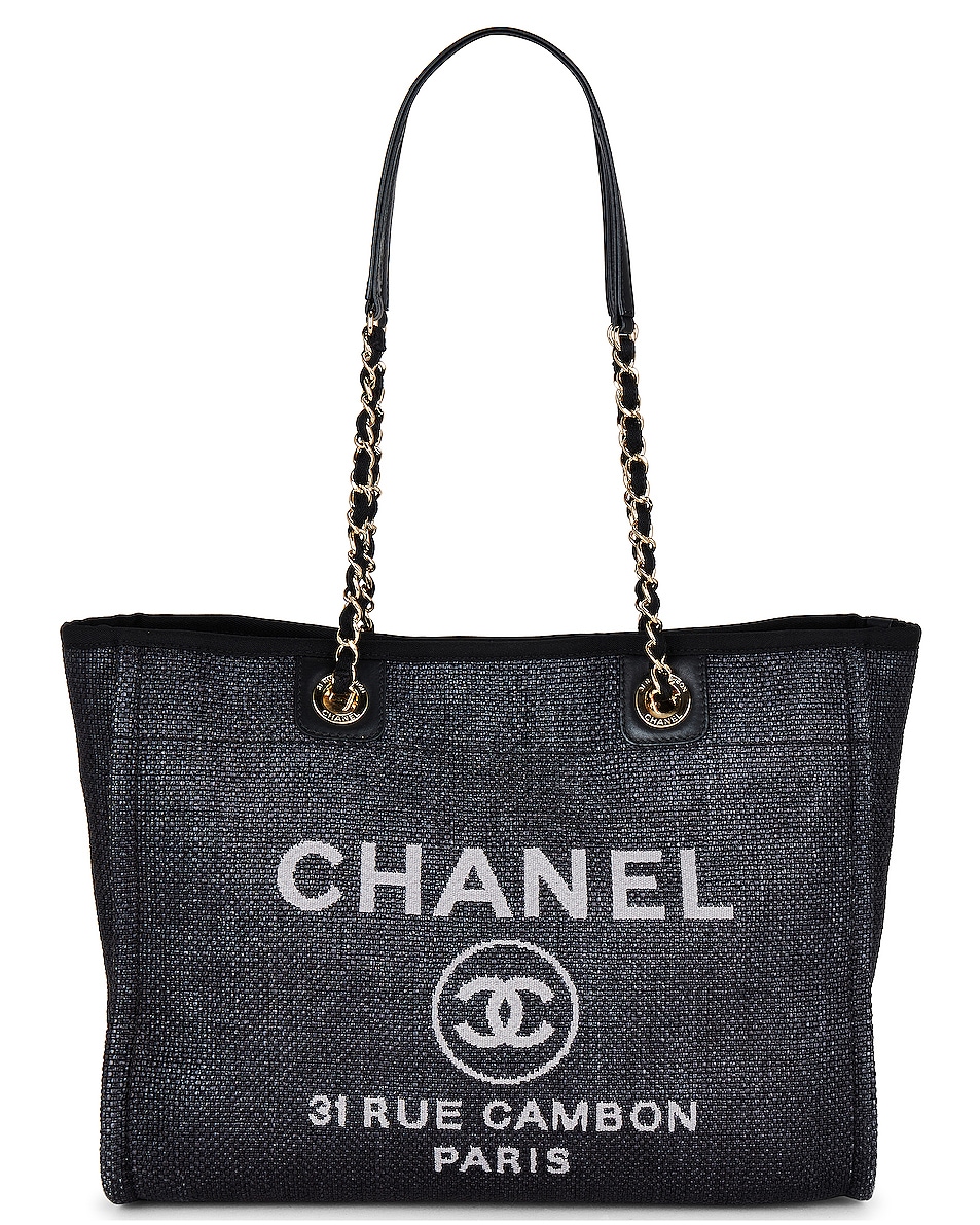 Image 1 of FWRD Renew Chanel Deauville Tote in Black
