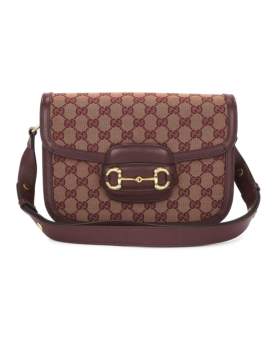 Image 1 of FWRD Renew Gucci Horsebit Shoulder Bag in Red