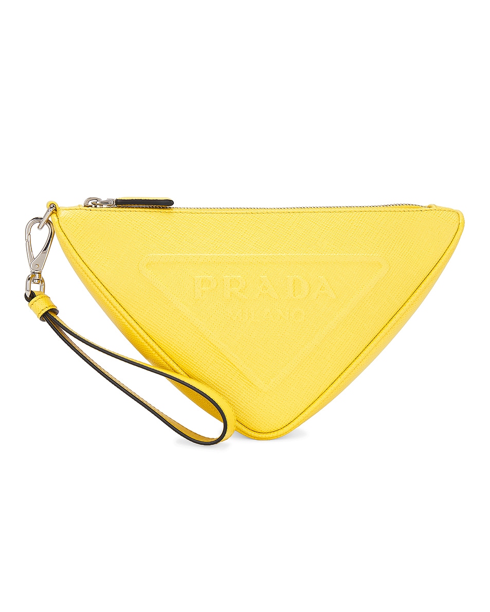 Image 1 of FWRD Renew Prada Triangle Pouch in Yellow