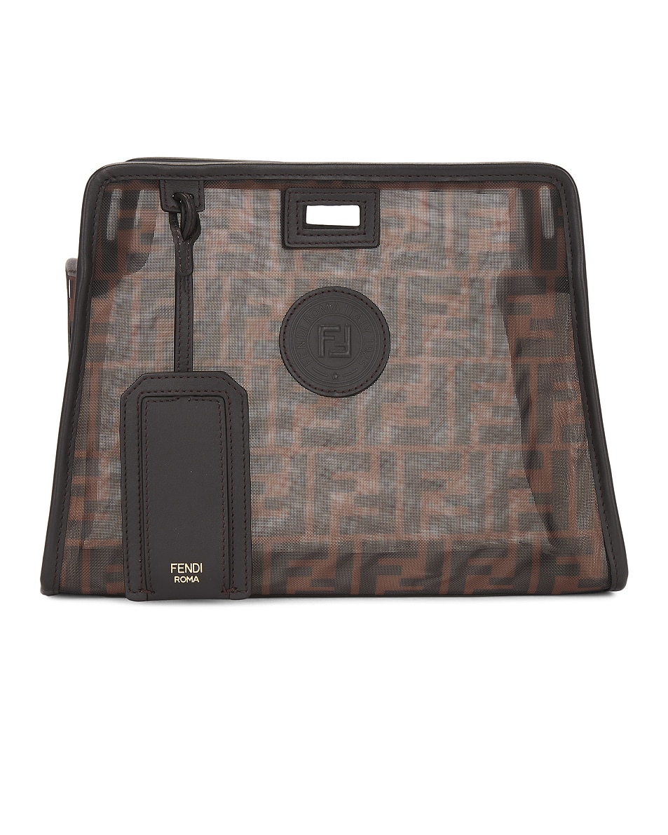 Image 1 of FWRD Renew Fendi Zucca Defender Handbag in Brown