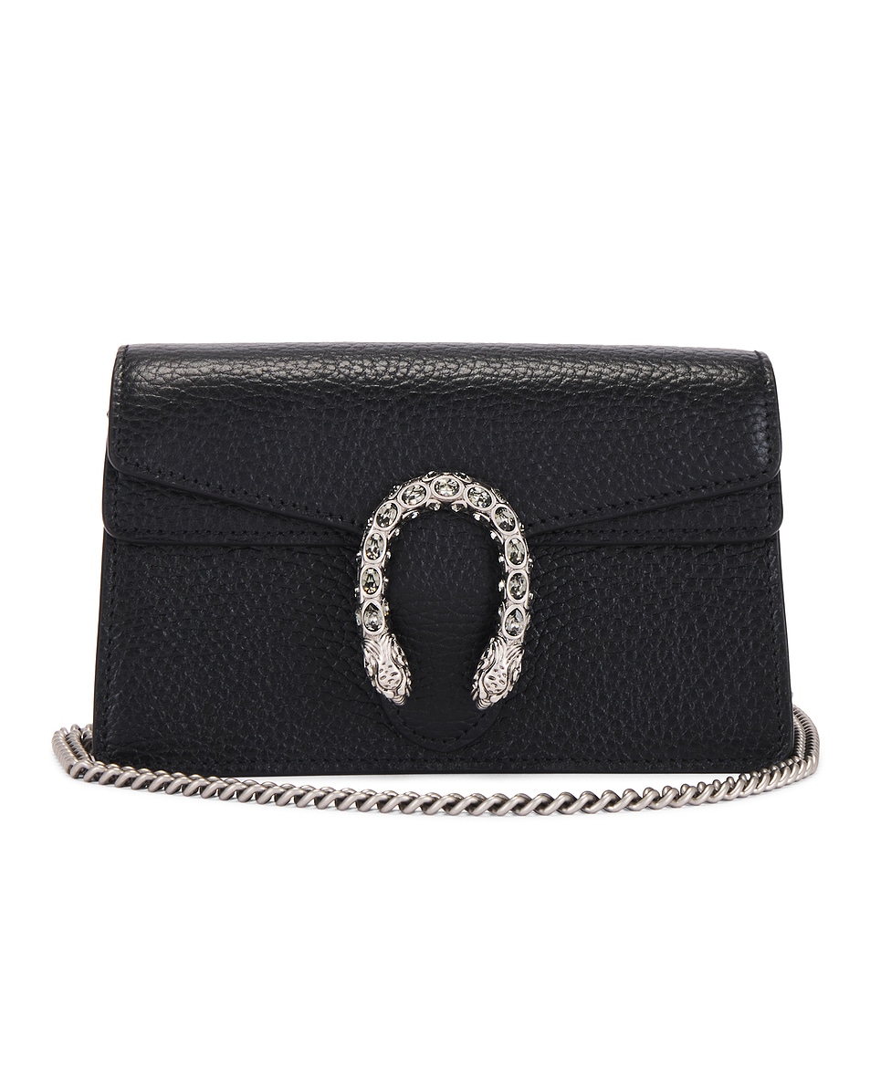 Image 1 of FWRD Renew Gucci Dionysus Chain Shoulder Bag in Black