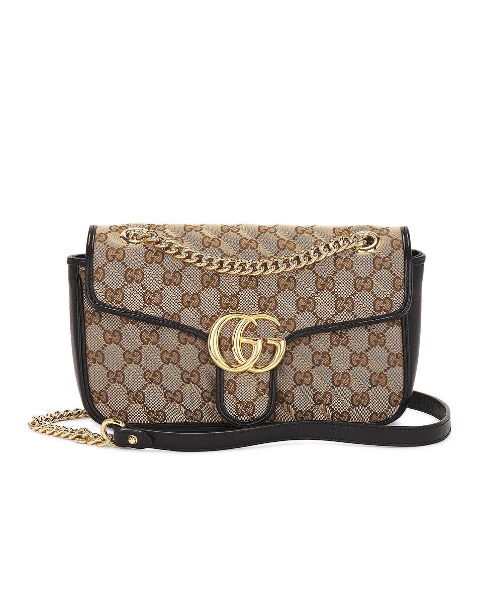 Image 1 of FWRD Renew Gucci GG Marmont Shoulder Bag in Beige