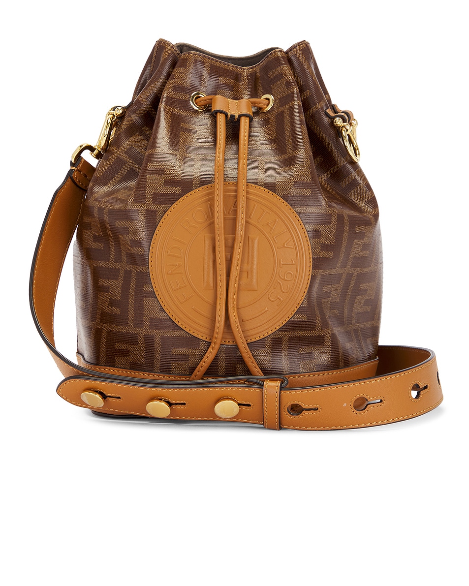 Image 1 of FWRD Renew Fendi Zucca Mon Tresor 2 Way Bucket Bag in Brown