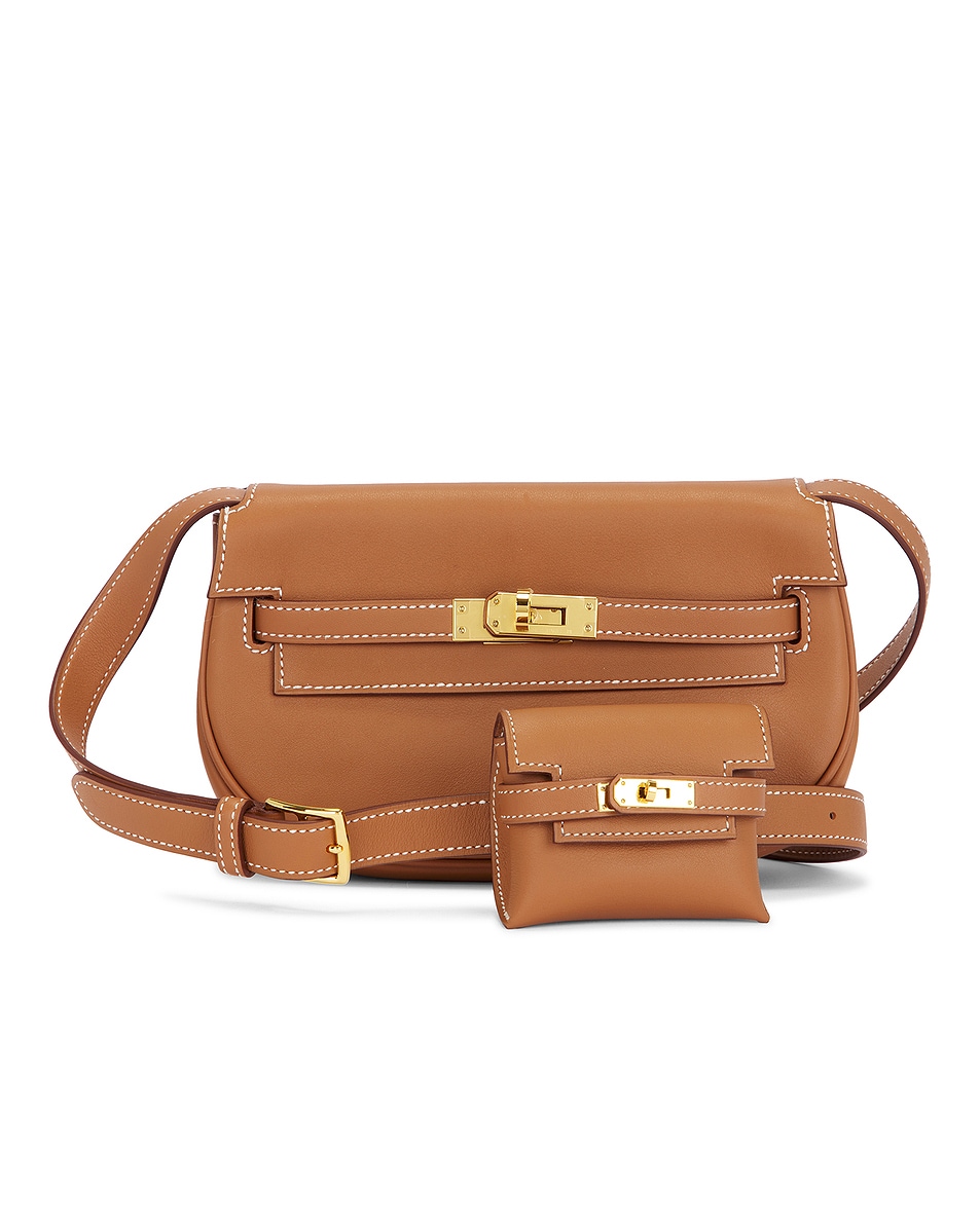 Image 1 of FWRD Renew Hermes Swift Kelly Moove Shoulder Bag in Gold