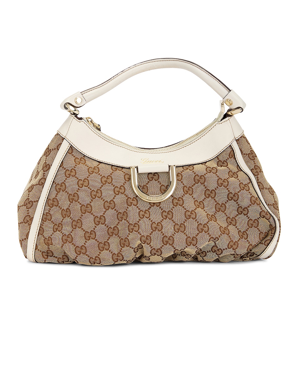 Image 1 of FWRD Renew Gucci GG Canvas Shoulder Bag in Beige