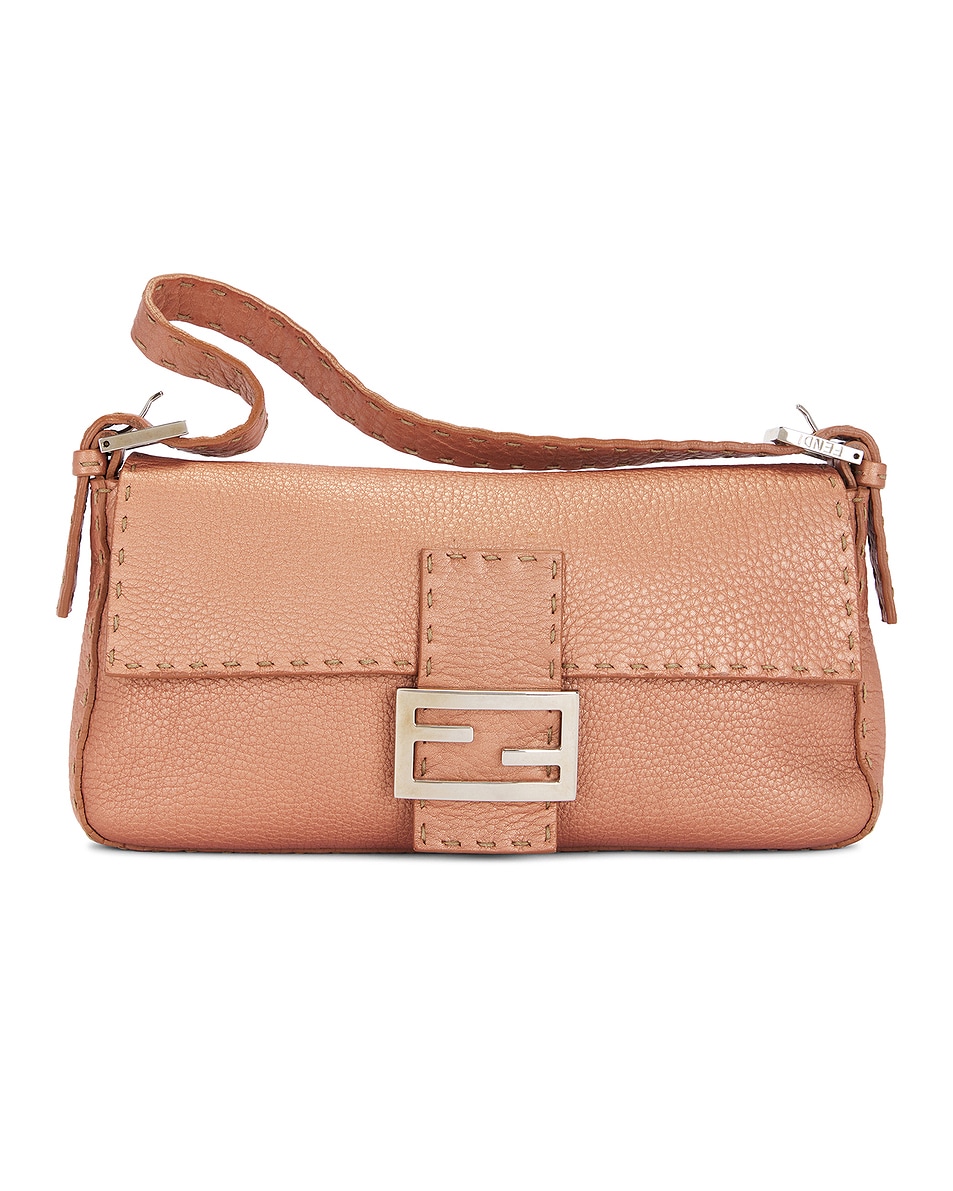 Image 1 of FWRD Renew Fendi Mama Selleria Baguette Shoulder Bag in Neutral